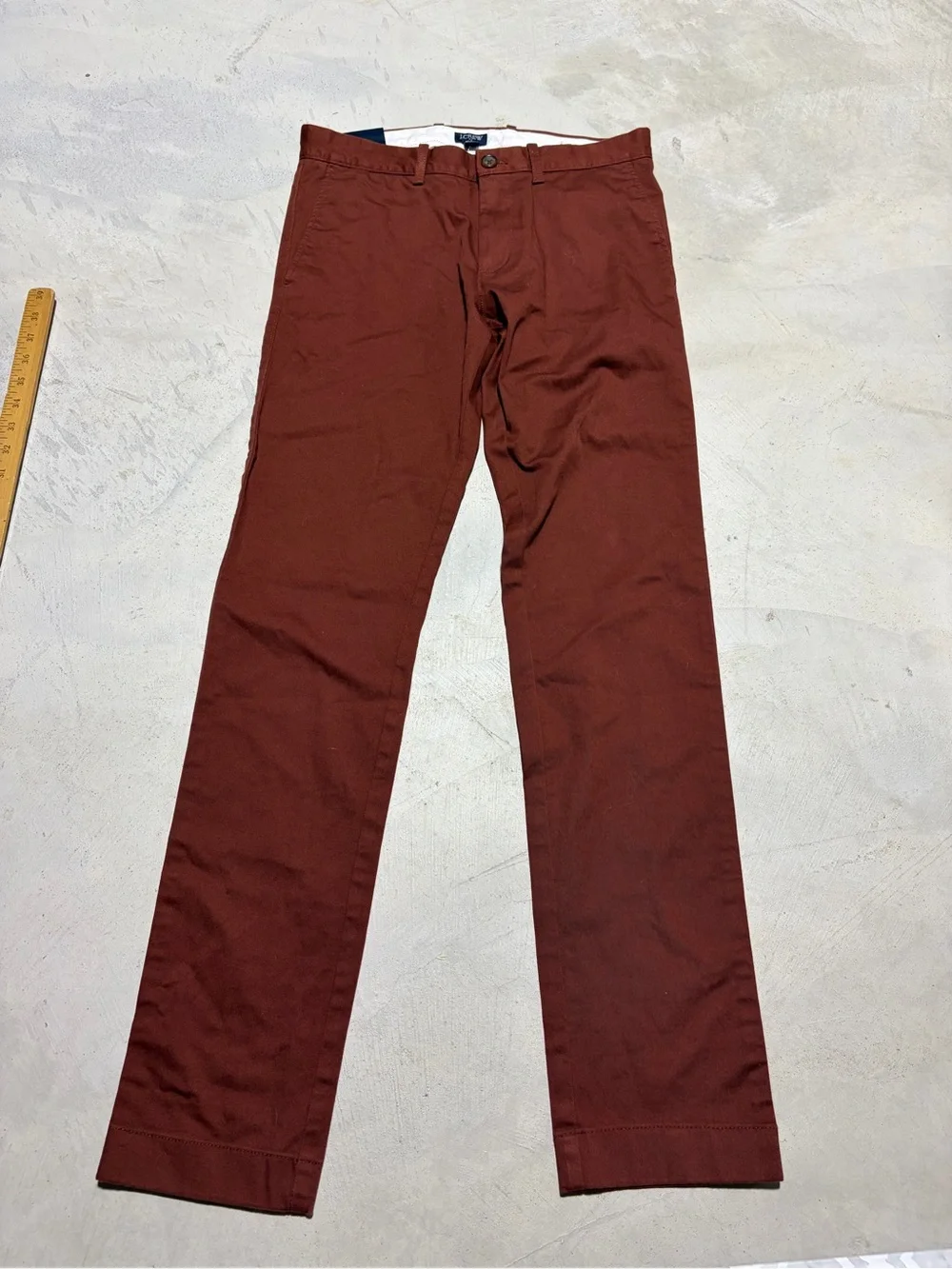 J. Crew NWT flex slim 28x32 Men's Rust Brown Pants
